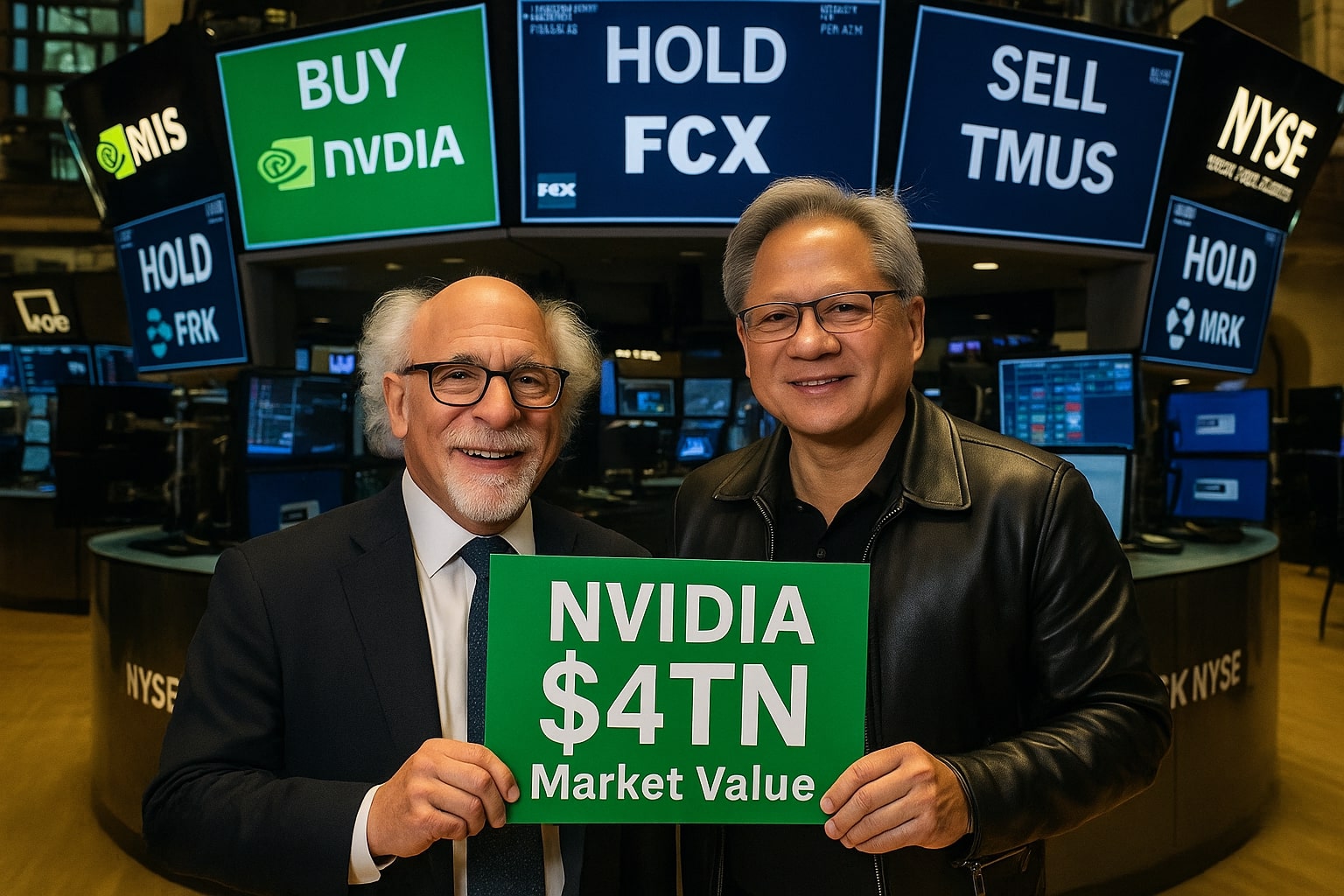 Nvidia Hits $4 Trillion as Stock Market Rallies on Tech Momentum, Tariff Bets