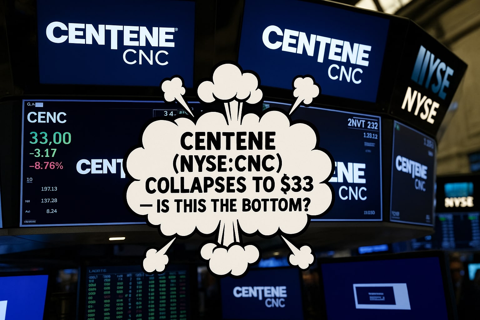 Centene (NYSE:CNC) Collapses to $33 — Is This the Bottom?