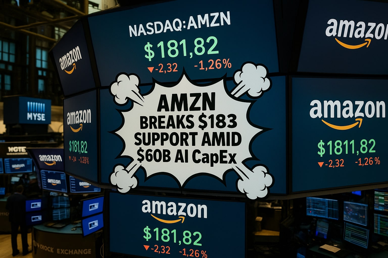 Amazon (NASDAQ:AMZN) Stock Slides As Margin Erosion Deepens Under AI Cost Load