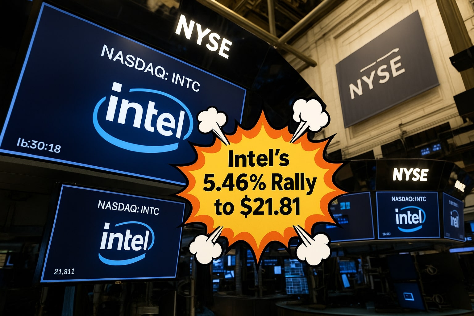 Intel (NASDAQ:INTC) Stock Soars to $21.81 as Market Bets on Restructuring Wins and White House Boost