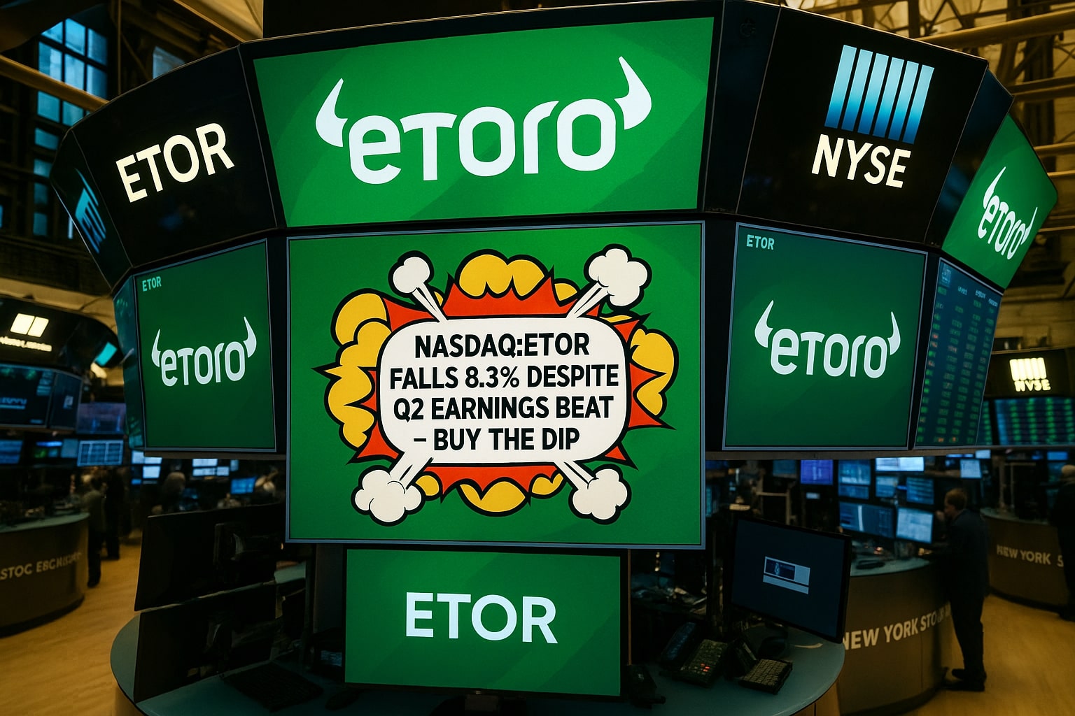 eToro (NASDAQ:ETOR) Stock Slips 8.3% After Q2 Beat - Buy The Dip