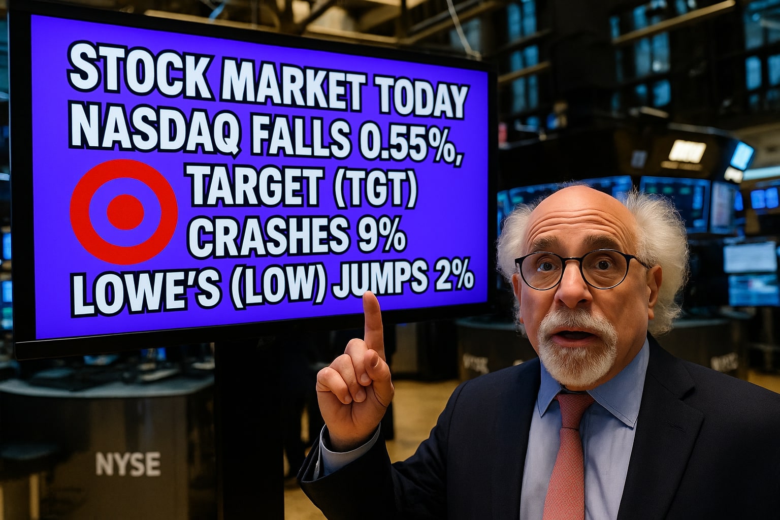 Stock Market Today: Nasdaq Slides 0.55%, Target (TGT) Crashes, Lowe’s (LOW) Surges