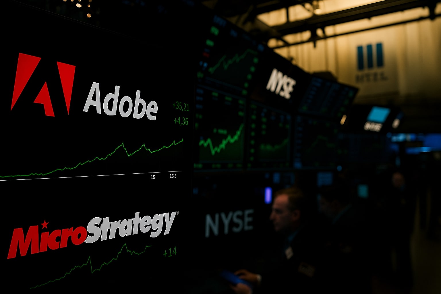 Adobe ADBE Stock vs MicroStrategy MSTR Stock: $5.99B AI Revenue vs $24.8B Bitcoin Treasury