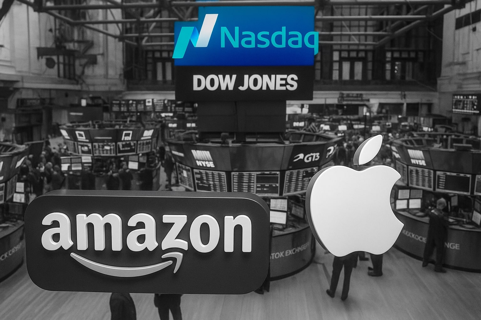 Stock Market Today - Nasdaq Tops 18,000 as AMZN Stock Soars, NVDA Holds $5 Trillion — Intel, Palantir, and Robinhood in Focus
