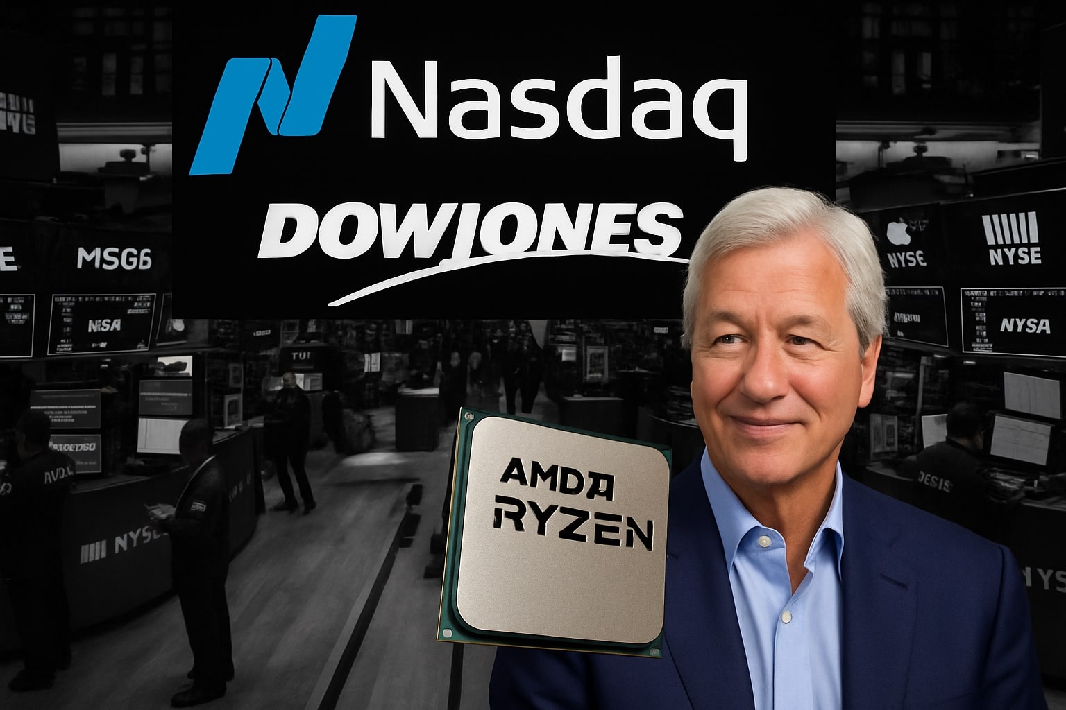 Stock Market Today: Dow Breaks 48,000 as AMD Surges 9% and JPMorgan Hits Record High