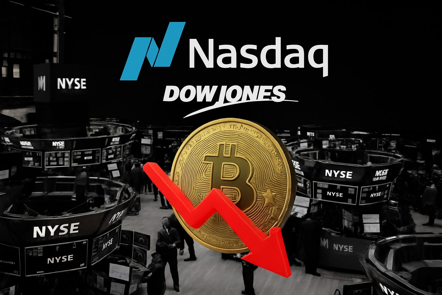 Stock Market Today: NASDAQ Recovers, DOW Slides 300, S&P 500 Holds 6,736 as Bitcoin (BTC-USD) Drops Below $95,000